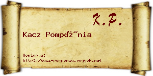 Kacz Pompónia névjegykártya